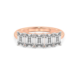 14kt Rose Gold Ophelia Emerald Lab Diamond Anniversary Band (6 Ct. Tw.) front image
