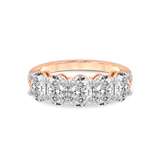 10kt Rose Gold Portia Oval Lab Diamond Anniversary Band (1/2 Ct. Tw.) front image