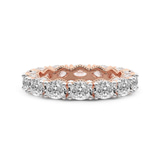 14kt Rose Gold Kendall Oval Milgrain Lab Diamond Eternity Ring (3 Ct. Tw.) front image