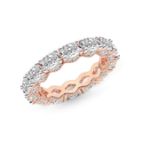 14kt Rose Gold Kendall Oval Milgrain Lab Diamond Eternity Ring (3 Ct. Tw.) right