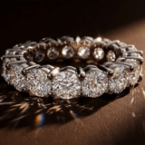 10kt Rose Gold Elysia Round Lab Diamond Eternity Ring (7 Ct. Tw.) color product image two