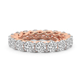 14kt Rose Gold Meadow Round Crisscross Lab Diamond Eternity Ring (4 Ct. Tw.) front image