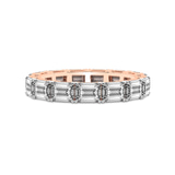 14kt Rose Gold Maven Emerald Lab Diamond Eternity Ring (7 Ct. Tw.) front image