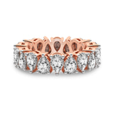 14ct Rose Gold Fable Pear Lab Diamond Eternity Ring (3 Ct. Tw.) front image