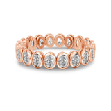 10kt Rose Gold Clara Oval Bezel Lab Diamond Eternity Ring (2 Ct. Tw.) front image