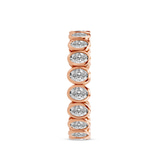 10kt Rose Gold Clara Oval Bezel Lab Diamond Eternity Ring (2 Ct. Tw.) left