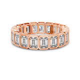 10kt Rose Gold Vera Emerald Bezel Eternity Lab Diamond Ring (2 Ct. Tw.) front image
