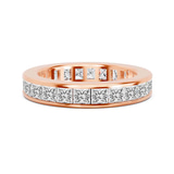 10kt Rose Gold Channel Set Princess Lab Diamond Eternity Ring (2 Ct. Tw.) front image