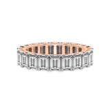 9ct Rose Gold Riley Emerald Lab Diamond Eternity Ring (5 Ct. Tw.) front image
