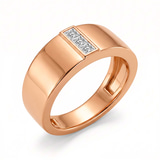 10kt Rose Gold Aster Men's Ring (1/3 Ct. Tw.) right