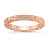 14kt Rose Gold Vintage Wedding Band front image