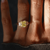 18kt Rose Gold A Summer's Day Colored Lab Diamond Ring (4 Ct. Tw.) model image two