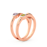 14kt Rose Gold Shooting Stars Colored Lab Diamond Ring (2 Ct. Tw.) standing product image one
