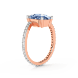 9ct Rose Gold Skyborne Colored Lab Diamond Ring (3 Ct. Tw.) right