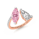 9ct Rose Gold Day and Night Colored Lab Diamond Ring (3 Ct. Tw.) front image