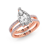 14kt Rose Gold Aurora Colored Lab Diamond Ring (3 Ct. Tw.) front image