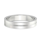 18kt White Gold Amour Men's Band front image