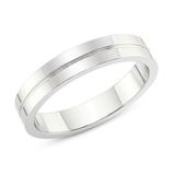 18kt White Gold Amour Men's Band left