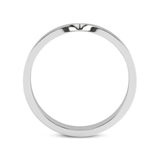 9ct White Gold Everlasting Bow Men's Band right