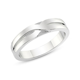 10ct White Gold Ardor X Men's Band left