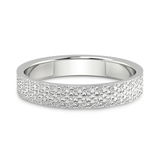 Platinum Sculpted Men's Band front image