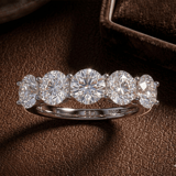 Platinum Valentina Round Lab Diamond Anniversary Band (3 Ct. Tw.) color product image one