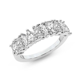 14ct White Gold Elara Oval and Pear Lab Diamond Anniversary Band (2 Ct. Tw.) right