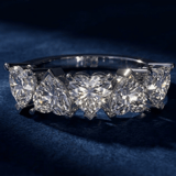 14kt White Gold Octavia Heart Lab Diamond Anniversary Band (7 Ct. Tw.) color product image two