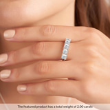 Platinum Cassia Cushion Lab Diamond Anniversary Band (5 Ct. Tw.) model