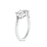 Platinum Cecelia Two Stone Cushion and Pear Toi et Moi Lab Grown Diamond Ring (2 Ct. Tw.) left