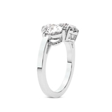 10kt White Gold Meg Two Stone Pear and Heart Toi et Moi Lab Grown Diamond Ring (1 Ct. Tw.) standing product image one