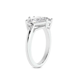 14kt White Gold Violeta Two Stone Oval and Pear Toi Et Moi Lab Grown Diamond Ring (1 Ct. Tw.) standing product image one