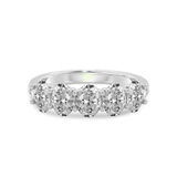 9ct White Gold Eliana Oval Lab Diamond Anniversary Band (1/2 Ct. Tw.) front image
