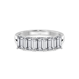 9ct White Gold Thalia Emerald Lab Diamond Anniversary Band (1/2 Ct. Tw.) front image