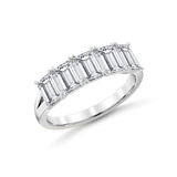 9ct White Gold Thalia Emerald Lab Diamond Anniversary Band (1/2 Ct. Tw.) right