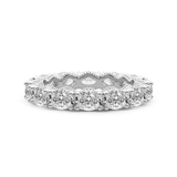9ct White Gold Kendall Oval Milgrain Lab Diamond Eternity Ring (2 Ct. Tw.) front image