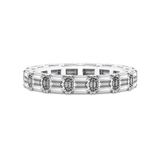 10kt White Gold Maven Emerald Lab Diamond Eternity Ring (8 Ct. Tw.) front image