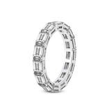 10kt White Gold Maven Emerald Lab Diamond Eternity Ring (8 Ct. Tw.) left