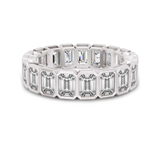 10kt White Gold Vera Emerald Bezel Eternity Lab Diamond Ring (2 Ct. Tw.) front image