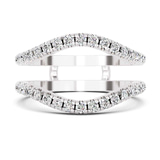10kt White Gold Enlace Guard Ring (5/8 Ct. Tw.) front image