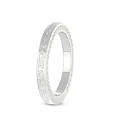 14kt White Gold Vintage Wedding Band left