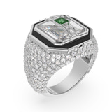 9ct White Gold Secret Lake Signet Ring (9 Ct. Tw.) front image