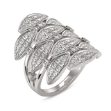 18kt White Gold Intertwined Cocktail Ring (3/4 Ct. Tw.) front image