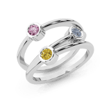 10kt White Gold Shooting Stars Colored Lab Diamond Ring (2 Ct. Tw.) front image
