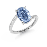 10kt White Gold Skyborne Colored Lab Diamond Ring (3 Ct. Tw.) front image