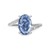 10kt White Gold Skyborne Colored Lab Diamond Ring (3 Ct. Tw.) left