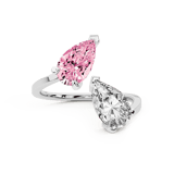 14ct White Gold Break of Dawn Colored Lab Diamond Ring (2 Ct. Tw.) left