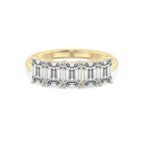 9ct Yellow Gold Ophelia Emerald Lab Diamond Anniversary Band (7 Ct. Tw.) front image