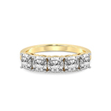 9ct Yellow Gold Cassia Cushion Lab Diamond Anniversary Band (2 Ct. Tw.) front image