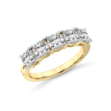 9ct Yellow Gold Cassia Cushion Lab Diamond Anniversary Band (2 Ct. Tw.) side right image one